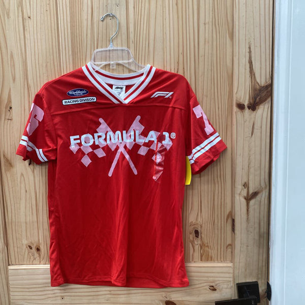 MENS FORMULA 1 RED/WHITE JERSEY SHIRT XS NWT