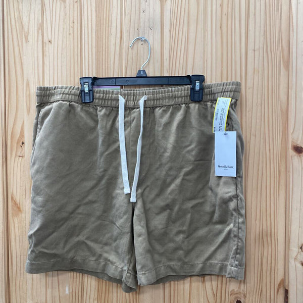 MENS GOODFELLOW & CO. PULL ON SHORTS DK TAUPE XL NWT