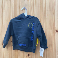 BOYS KEEP IT REAL FOREVER DK BLUE HOODIE 2T NWT