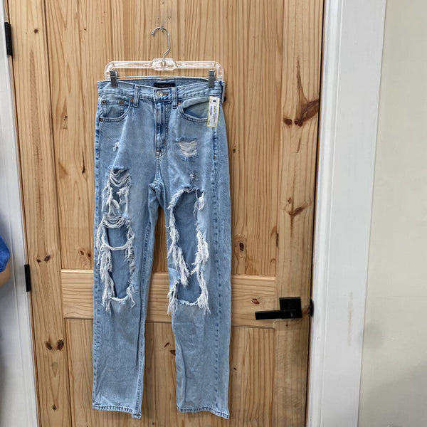 WOMENS AEROPOSTALE LT DENIM DIST. JEANS 2