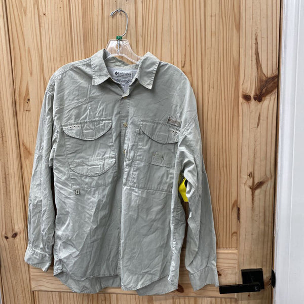 MENS COLUMBIA LT BEIGE LS SHIRT S