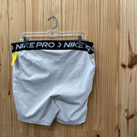 WOMENS NIKE PRO WHITE/BLK SHORTS 2X