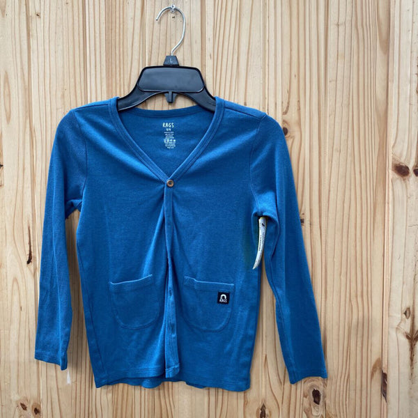BOYS RAGS BUTTON UP SHIRT DK TEALS 5/6