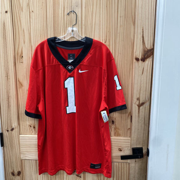 MENS NIKE SHIRT #1 RED/WHITE/BLK XXL NWT