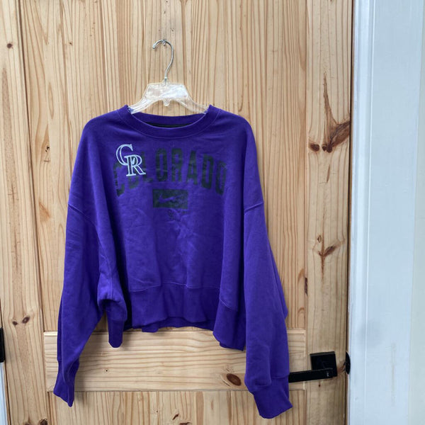 WOMENS NIKE COLORADO BASEBALL SWEATSHIRT PURPLE/BLK S NWT