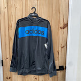 MENS ADIDAS JACKET DK GREY/SKY BLUE XL