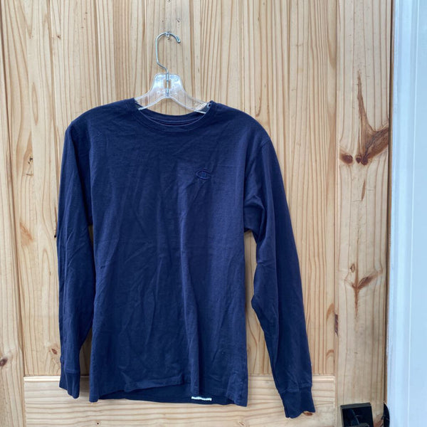 MENS CHAMPION NAVY BLUE LS SHIRT S