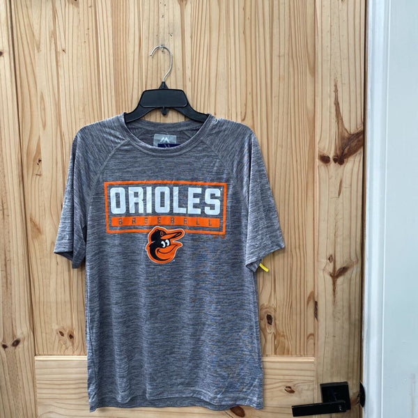 ORIOLES BASEBALL SHIRT GREY/ORANGE/WHITE M NWT