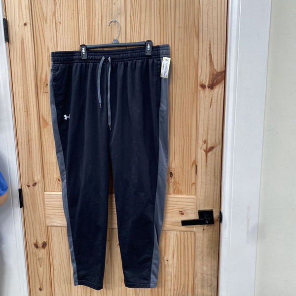 MENS UNDER ARMOUR JOGGERS PANTS GREY/BLK XXL