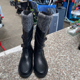 GIRLS BLACK TALL BOOTS 2 NEW