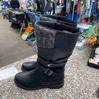 GIRLS BLACK TALL BOOTS 2 NEW