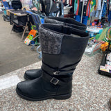 GIRLS BLACK TALL BOOTS 2 NEW