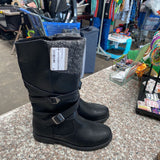 GIRLS BLACK TALL BOOTS 2 NEW