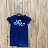 BOYS JUST DO IT NAVY BLUE/SKY BLUE ONESIE 6M