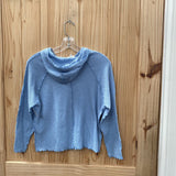 GIRLS BKE LT BLUE LS HOODED SHIRT XL 14