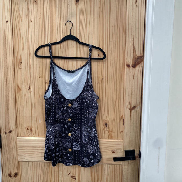 WOMENS LOVE U DEAR SL BLK/WHITE TOP 1XL