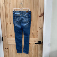 WOMENS JUDY BLUE DENIM/LEOPARD JEANS 7