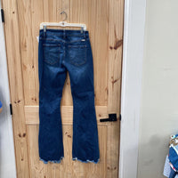 WOMENS KANCAN DENIM DIST. FLARE JEANS 28