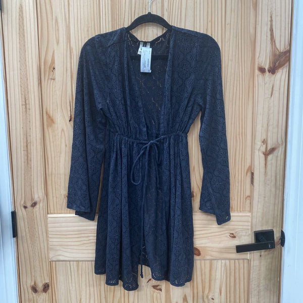 WOMENS BLACK COVER-UP SIZE LARGE