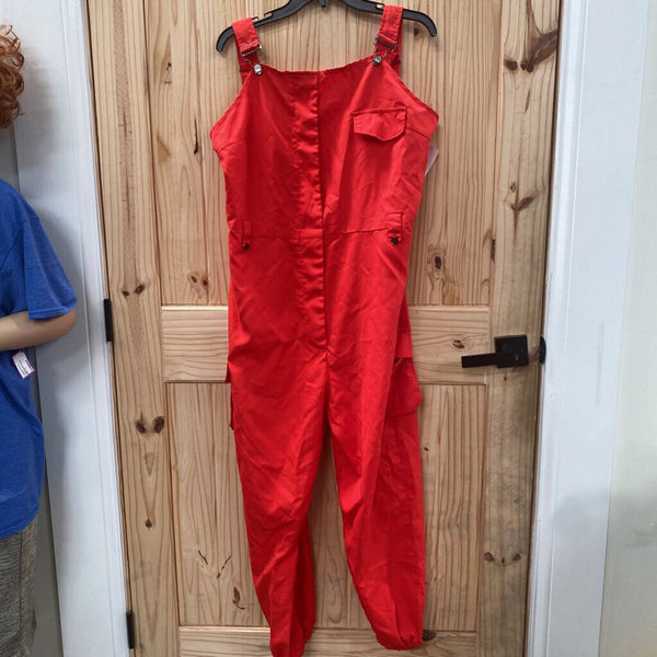 WOMENS RED OVERALLS SIZE LARGE