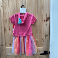 GIRLS JOJO SIWA 2PC SET PINK/ORANGE/PURPLE/RED 7/8 NWT