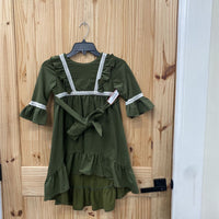 GIRLS SISSYMINI DK OLIVE GREEN DRESS 7/8