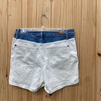 WOMENS JUDY BLUE WHITE/DENIM SHORTS L