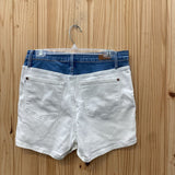 WOMENS JUDY BLUE WHITE/DENIM SHORTS L