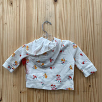 GIRLS OLD NAVY WHITE FLORAL JACKET 0/3M