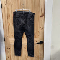 MENS AMERICAN EAGLE BLK DENIM DIST. JEANS 36X32