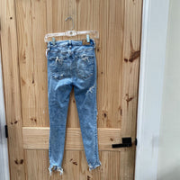 WOMENS AMERICAN EAGLE DENIM DIST. JEANS 0 SHORT