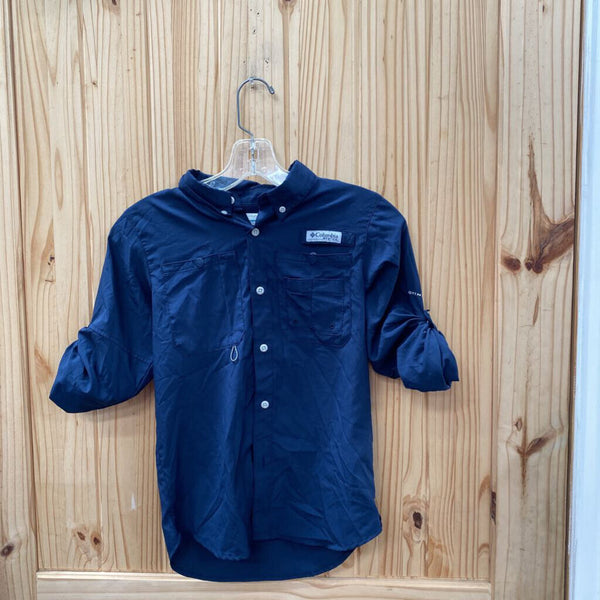 BOYS COLUMBIA NAVY BLUE SHIRT M 10/12