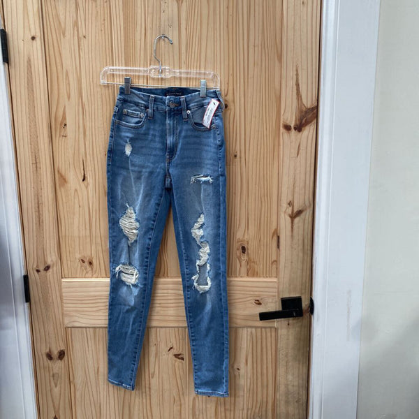 WOMENS AEROPOSTALE DENIM DIST. JEANS 2