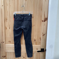 WOMENS AEROPOSTALE BLK DENIM DIST. JEANS 4 SHORT