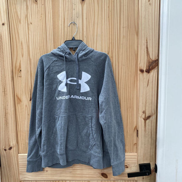 WOMENS UNDER ARMOUR HOODIE GREY/WHITE M
