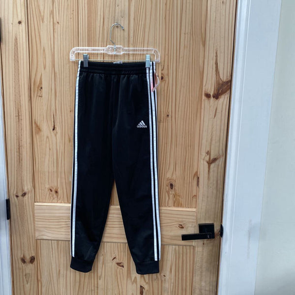 BOYS ADIDAS JOGGERS BLK/WHITE M 10/12