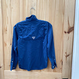 BOYS COLUMBIA LS BLUE SHIRT M 10/12