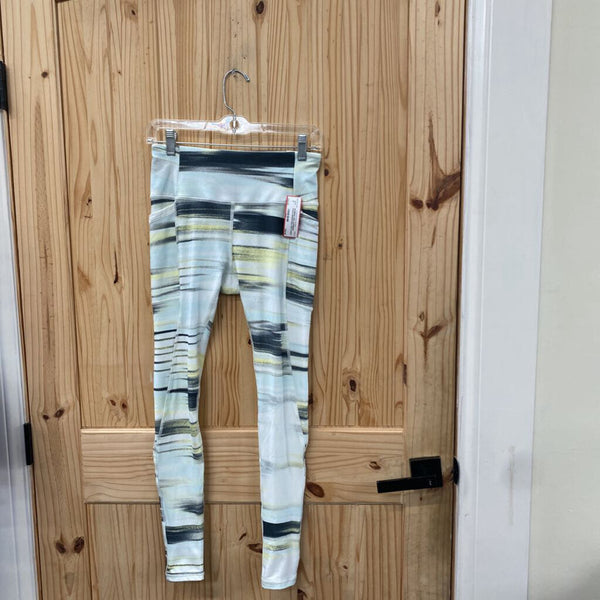 WOMENS DSG LEGGINGS AQUA/GREEN/YELLOW S NWT