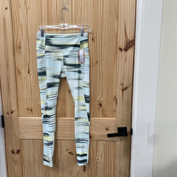 WOMENS DSG LEGGINGS AQUA/GREEN/YELLOW S NWT
