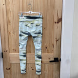 WOMENS DSG LEGGINGS AQUA/GREEN/YELLOW S NWT
