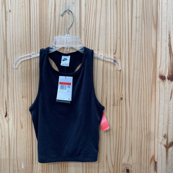 GIRLS NIKE DANCE TANK BLK/WHITE L 10/12 NWT