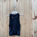GIRLS NIKE DANCE TANK BLK/WHITE L 10/12 NWT