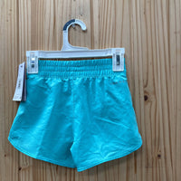 GIRLS NIKE AQUA/WHITE SHORTS XS 4 NWT