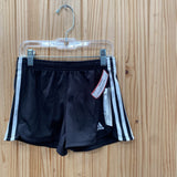 GIRLS ADIDAS BLK/WHITE SHORTS S 7/8 NWT