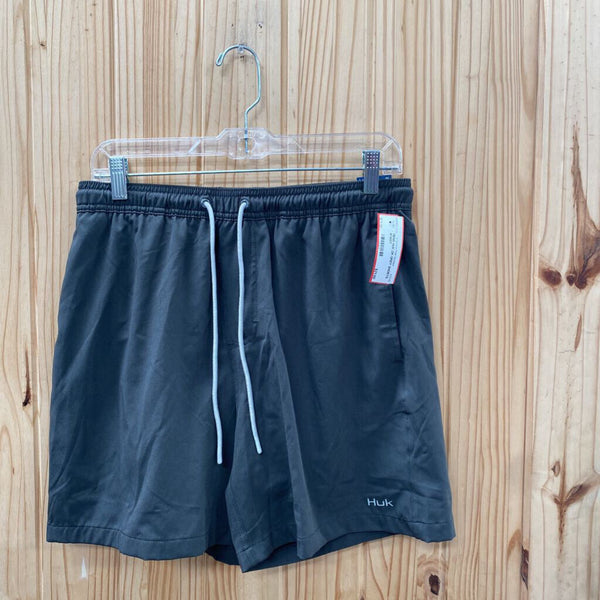 MENS HUK DK GREY SHORTS M NWT