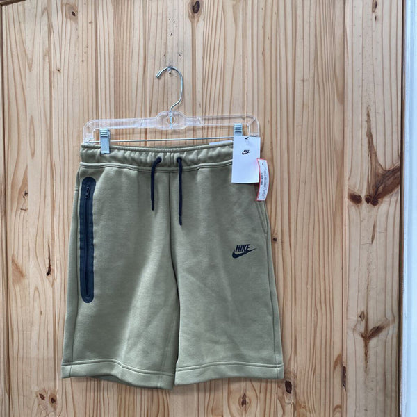 BOYS NIKE SWEAT SHORTS OLIVE GREEN/BLK L 12 NWT