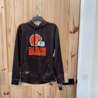 MENS CLEVELAND BROWNS HOODIE ORANGE/BROWN S NWT