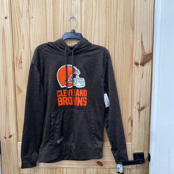 MENS CLEVELAND BROWNS HOODIE ORANGE/BROWN S NWT
