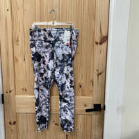 WOMENS CALIA HIGH-RISE LEGINGS BLK/WHITE/LILAC XXL NWT
