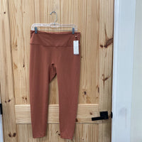 WOMENS CALIA HIGH-RISE LEGGINGS RUST L NWT